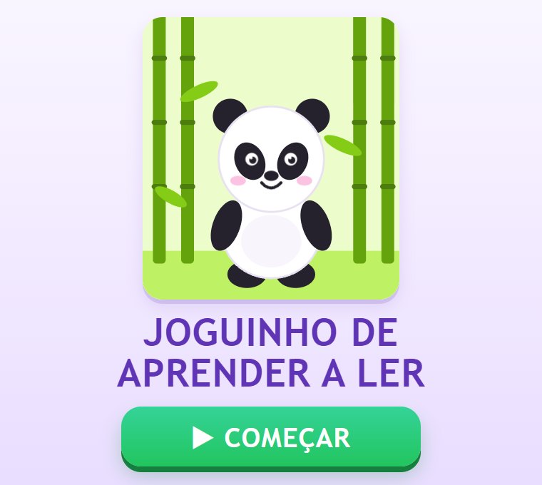 Abertura do jogo com um panda entre bambus